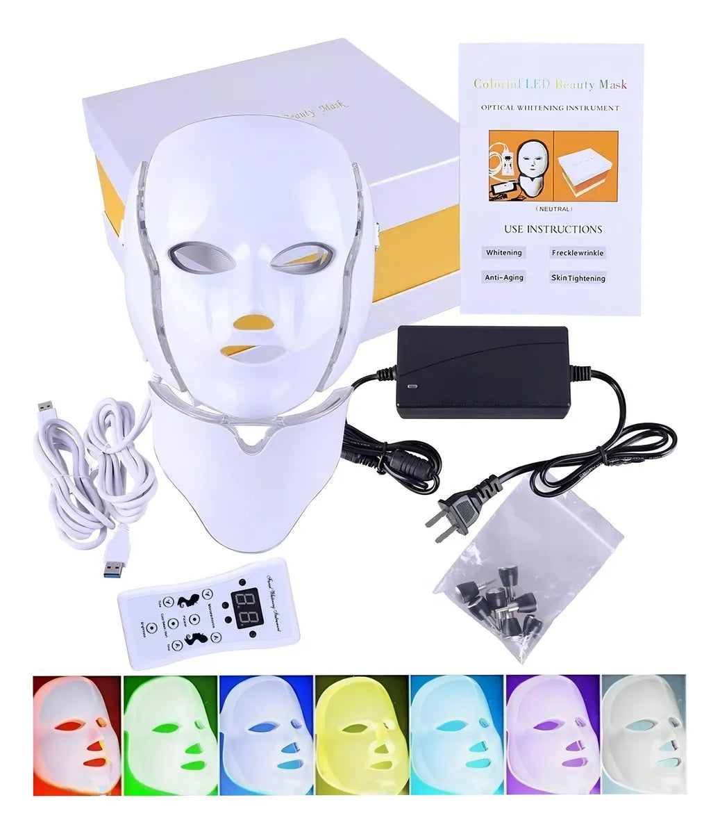 Máscara Facial Led 7 Colores
