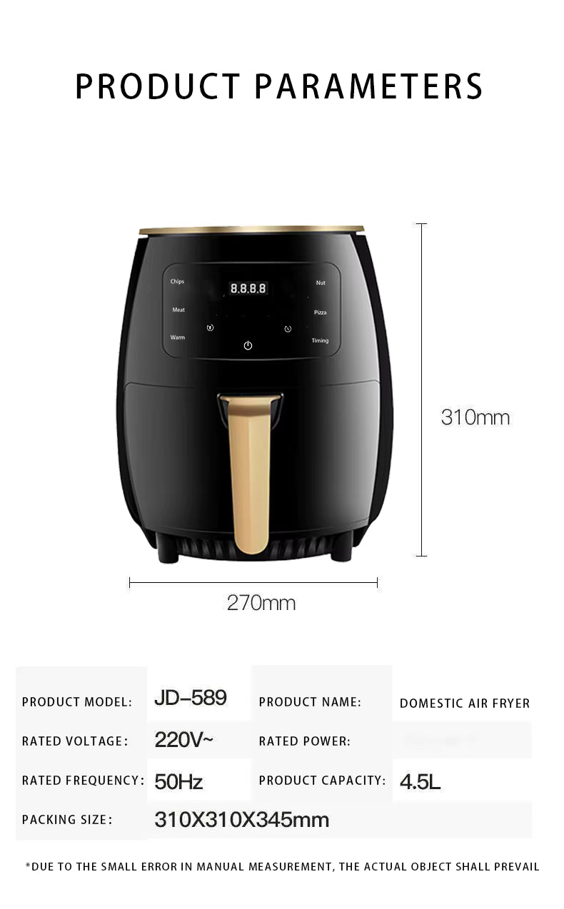 Freidora de Aire Horno Inteligente 4.5LT