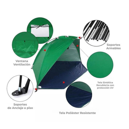 Paraviento Media Carpa Con Filtro UV